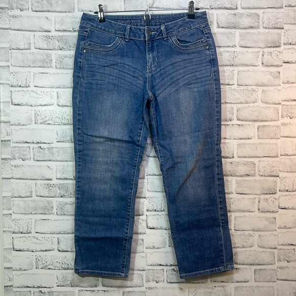 Simply Vera Vera Wang Crop Denim Jeans 10 - Picture 1 of 8